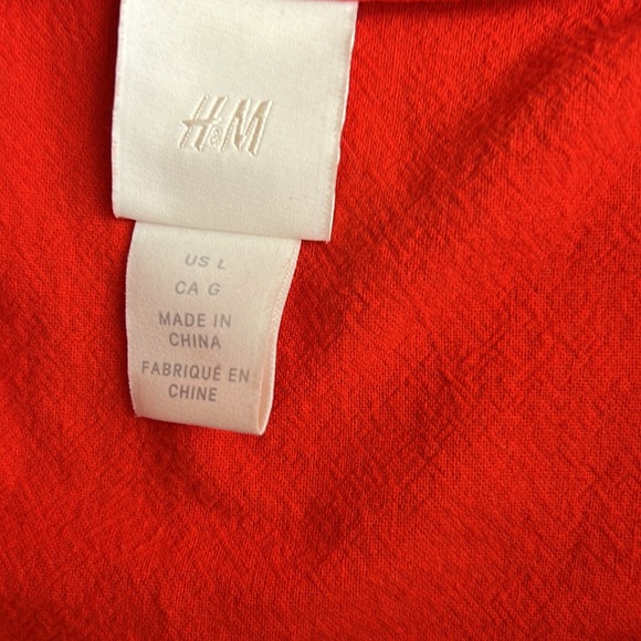 Red H&M Midi Dress, Size L - Picture 5 of 5